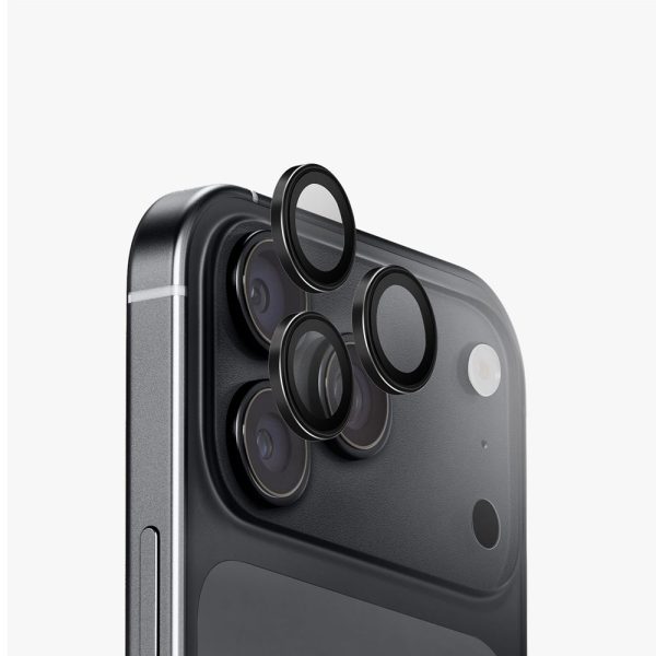 Uniq Optix AluGuard Camera Aluminum Frame Anti Reflection HD Clarity Camera Lens Protector for iPhone 18 Pro iPhone 18 Pro Max - Graphite Black