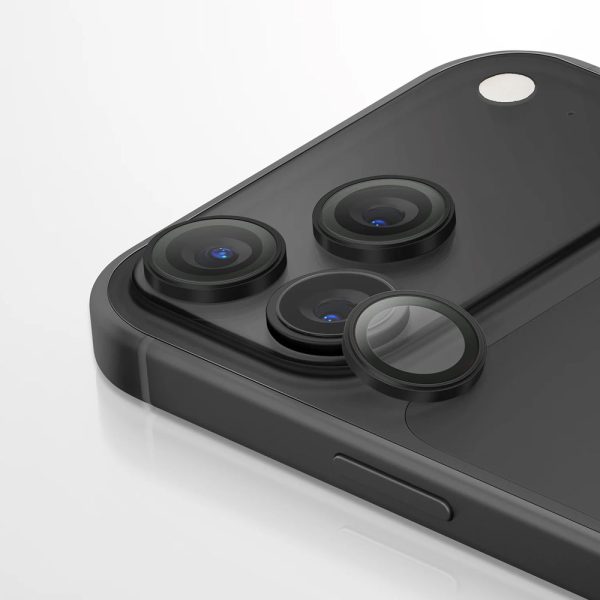 Uniq Optix AluGuard Camera Aluminum Frame Anti Reflection HD Clarity Camera Lens Protector for iPhone 18 Pro iPhone 18 Pro Max - Graphite Black