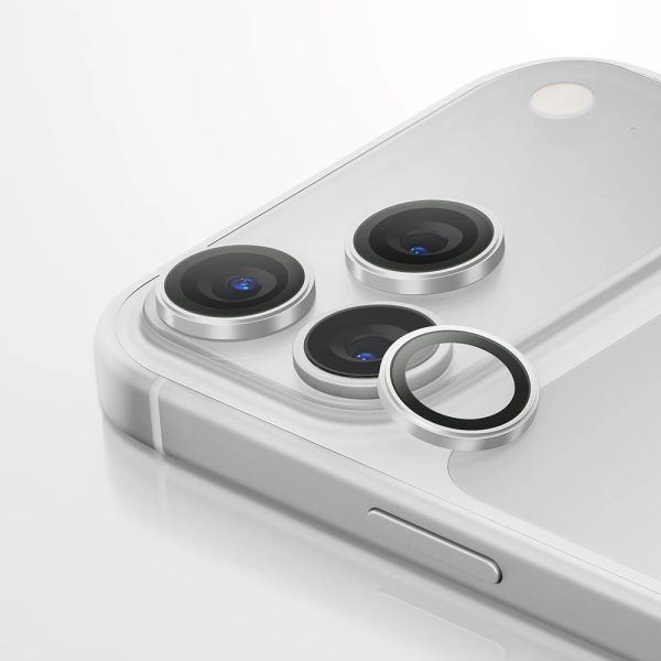 Uniq Optix AluGuard Camera Aluminum Frame Anti Reflection HD Clarity Camera Lens Protector for iPhone 18 Pro iPhone 18 Pro Max - Sterling Silver
