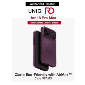 Uniq Clario MagClick Eco-Friendly Drop Protection Case with Camera Control Button for iPhone 18 Pro Max 6.9 - Fig Purple