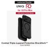 Uniq Combat Triple-Layered Protective MagClick Drop Protection Case with Camera Control Button for iPhone 18 Pro Max 6.9 - Carbon Black