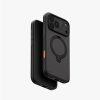 Uniq Elix 360 Kickstand Leather Drop Protection Magnetic Case with Camera Control Button for iPhone 18 Pro - Charcoal Grey