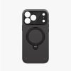 Uniq Elix 360 Kickstand Leather Drop Protection Magnetic Case with Camera Control Button for iPhone 18 Pro - Charcoal Grey