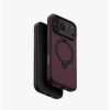 Uniq Elix 360 Kickstand Leather Drop Protection Magnetic Case with Camera Control Button for iPhone 18 Pro - Deep Maroon