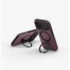 Uniq Elix 360 Kickstand Leather Drop Protection Magnetic Case with Camera Control Button for iPhone 18 Pro Max  - Deep Maroon