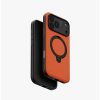 Uniq Elix 360 Kickstand Leather Drop Protection Magnetic Case with Camera Control Button for iPhone 18 Pro - Volt Orange