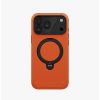 Uniq Elix 360 Kickstand Leather Drop Protection Magnetic Case with Camera Control Button for iPhone 18 Pro - Volt Orange