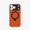 Uniq Elix 360 Kickstand Leather Drop Protection Magnetic Case with Camera Control Button for iPhone 18 Pro - Volt Orange
