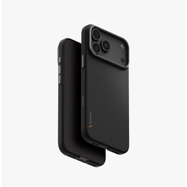 Uniq Keva Edge Slimline 100% Aramid Magnetic Case with Camera Control Button for iPhone 18 Pro- Carbon Black
