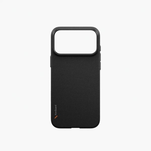 Uniq Keva Edge Slimline 100% Aramid Magnetic Case with Camera Control Button for iPhone 18 Pro- Carbon Black
