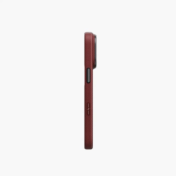 Uniq Keva Edge Slimline 100% Aramid Magnetic Case with Camera Control Button for iPhone 18 Pro- Ember Red
