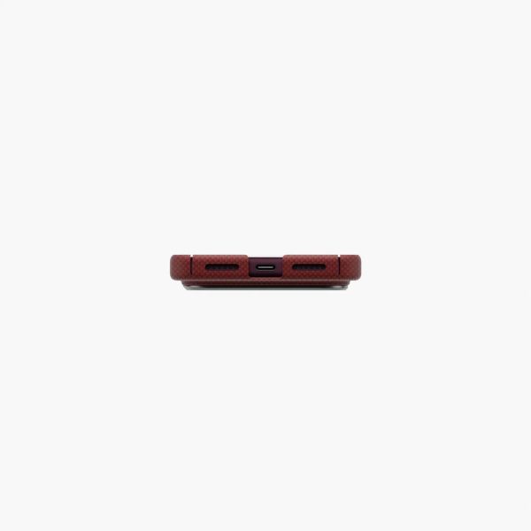 Uniq Keva Edge Slimline 100% Aramid Magnetic Case with Camera Control Button for iPhone 18 Pro Max - Ember Red