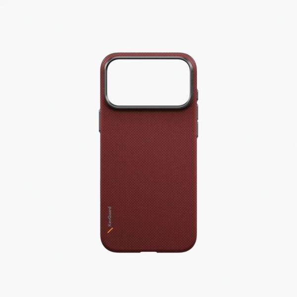 Uniq Keva Edge Slimline 100% Aramid Magnetic Case with Camera Control Button for iPhone 18 Pro Max - Ember Red