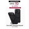 Uniq Keva Mov 360 Kickstand Aramid Magnetic Protection Case with Camera Control Button for iPhone 18 Pro - Carbon Black
