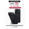 Uniq Keva Mov 360 Kickstand Aramid Magnetic Protection Case with Camera Control Button for iPhone 18 Pro Max - Carbon Black