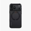 Uniq Keva Mov 360 Kickstand Aramid Magnetic Protection Case with Camera Control Button for iPhone 18 Pro - Carbon Black
