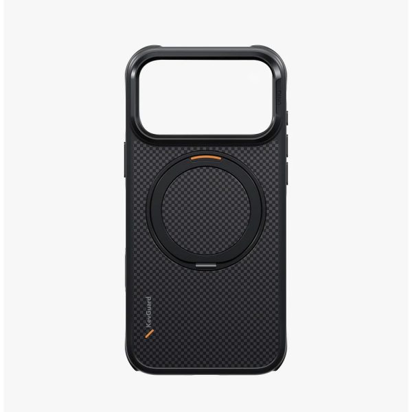 Uniq Keva Mov 360 Kickstand Aramid Magnetic Protection Case with Camera Control Button for iPhone 18 Pro Max - Carbon Black