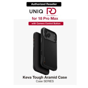 Uniq Keva Tough Aramid MagClick Protection Case with Camera Control Button for iPhone 18 Pro Max - Carbon Black