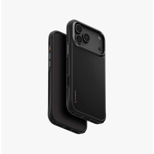 Uniq Keva Tough Aramid MagClick Protection Case with Camera Control Button for iPhone 18 Pro - Carbon Black