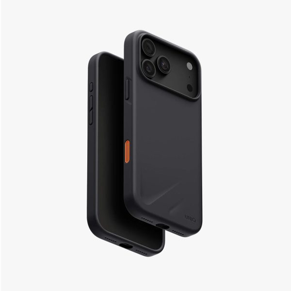 Uniq Lino Hybrid Silicone Lightweight Magnetic Protection Case with Camera Control Button for iPhone 18 Pro Max - Charcoal Grey
