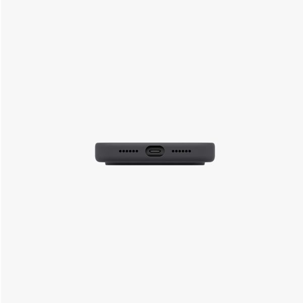 Uniq Lino Hybrid Silicone Lightweight Magnetic Protection Case with Camera Control Button for iPhone 18 Pro- Charcoal Grey