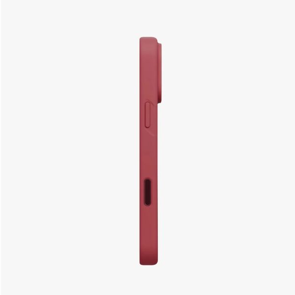 Uniq Lino Hybrid Silicone Lightweight Magnetic Protection Case with Camera Control Button for iPhone 18 Pro Max - Cranberry Red