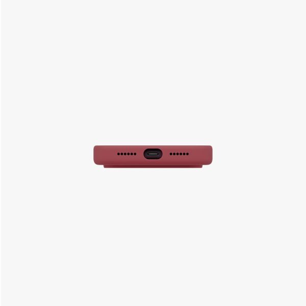 Uniq Lino Hybrid Silicone Lightweight Magnetic Protection Case with Camera Control Button for iPhone 18 Pro Max - Cranberry Red