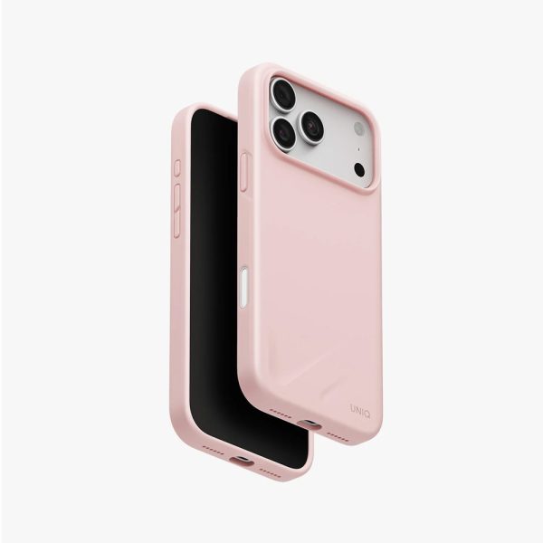 Uniq Lino Hybrid Silicone Lightweight Magnetic Protection Case with Camera Control Button for iPhone 18 Pro Max - Pale Rose