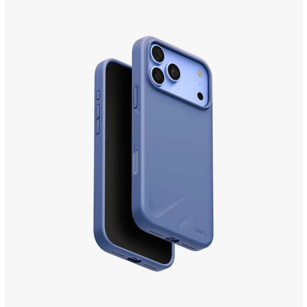 Uniq Lino Hybrid Silicone Lightweight Magnetic Protection Case with Camera Control Button for iPhone 18 Pro- Pebble Blue