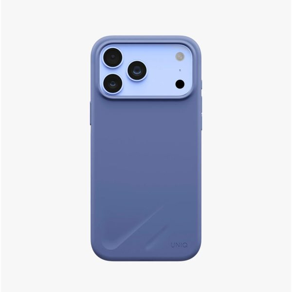 Uniq Lino Hybrid Silicone Lightweight Magnetic Protection Case with Camera Control Button for iPhone 18 Pro- Pebble Blue