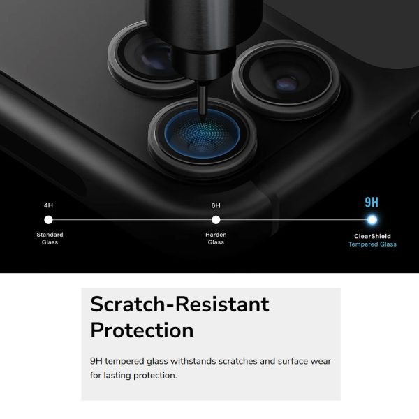 Uniq Optix ClearShield Core Full Lens Coverage HD Clarity Camera Lens Protector for iPhone 18 Pro iPhone 18 Pro Max - Clear