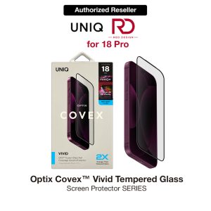 Uniq Optix Covex Vivid Tempered Glass Screen Protector for iPhone 18 Pro - Clear