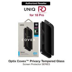 Uniq Optix Covex Privacy Tempered Glass Screen Protector for iPhone 18 Pro Max  - 2 Way Privacy