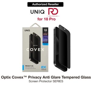 Uniq Optix Covex Privacy Anti-Glare Tempered Glass Screen Protector for iPhone 18 Pro - 2 Way Privacy Anti-Glare