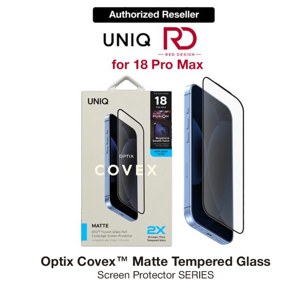 Uniq Optix Covex Matte Tempered Glass Screen Protector for iPhone 18 Pro Max - Matte
