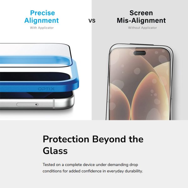 Uniq Optix Covex Vivid Tempered Glass Screen Protector for iPhone 18 Pro - Clear