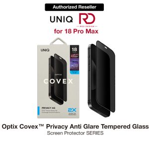Uniq Optix Covex Privacy Anti-Glare Tempered Glass Screen Protector for iPhone 18 Pro Max  - 2 Way Privacy Anti-Glare