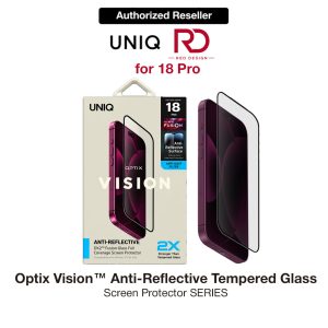 Uniq Optix Vision Anti-Reflective Tempered Glass Screen Protector for iPhone 18 Pro - Anti-Reflective Clear
