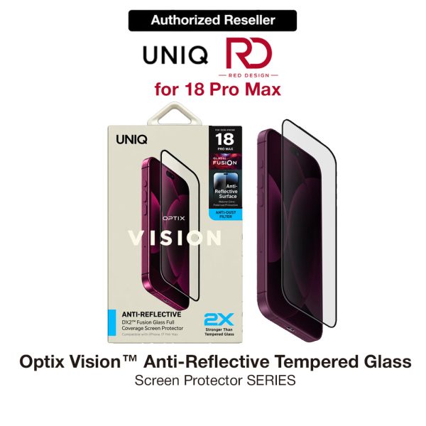 Uniq Optix Vision Anti-Reflective Tempered Glass Screen Protector for iPhone 18 Pro Max - Anti-Reflective Clear