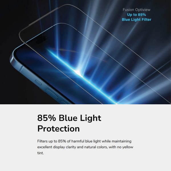 Uniq Optix Vision OptiView Anti Blue Light Tempered Glass Screen Protector for iPhone 18 Pro Max - Anti Blue Light