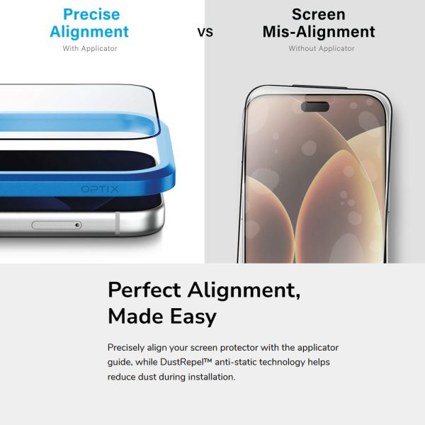 Uniq Optix Vision OptiView Anti Blue Light Tempered Glass Screen Protector for iPhone 18 Pro - Anti Blue Light
