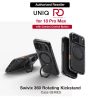 Uniq Swivix 360 Rotating Kickstand Magnetic Drop Protection Case with Camera Control Button for iPhone 18 Pro Max - Carbon Black