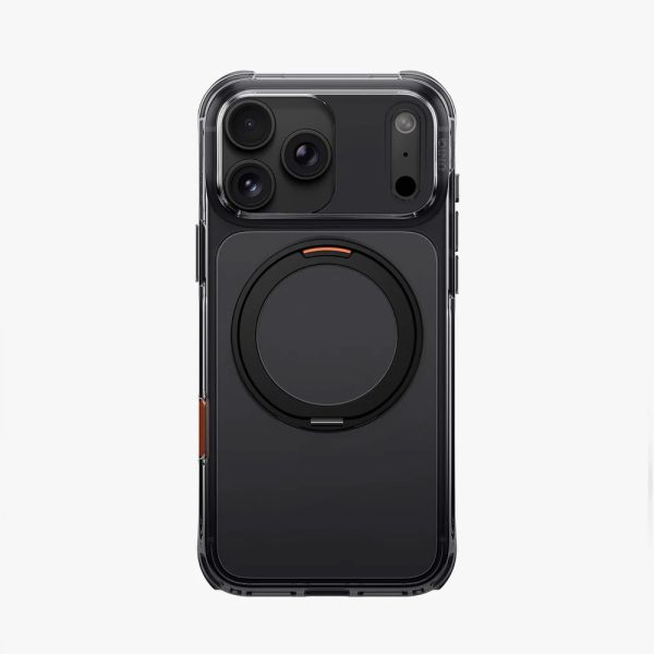 Uniq Swivix 360 Rotating Kickstand Magnetic Drop Protection Case with Camera Control Button for iPhone 18 Pro- Carbon Black