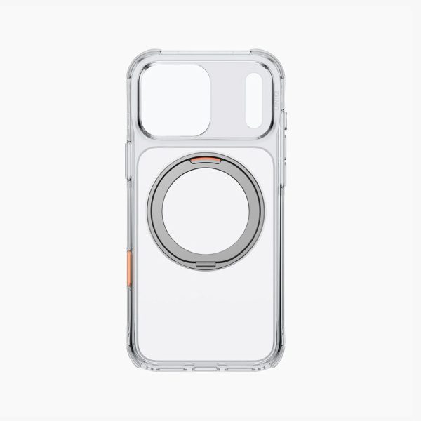 Uniq Swivix 360 Rotating Kickstand Magnetic Drop Protection Case with Camera Control Button for iPhone 18 Pro Max - Lucent Clear