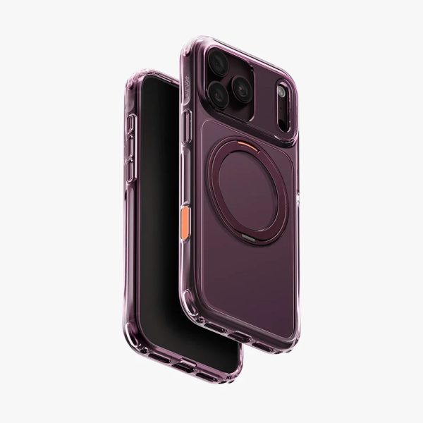 Uniq Swivix 360 Rotating Kickstand Magnetic Drop Protection Case with Camera Control Button for iPhone 18 Pro Max - Deep Burgundy