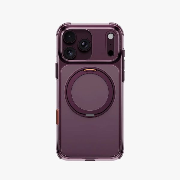 Uniq Swivix 360 Rotating Kickstand Magnetic Drop Protection Case with Camera Control Button for iPhone 18 Pro Max - Deep Burgundy