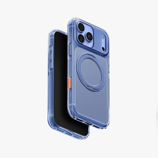Uniq Swivix 360 Rotating Kickstand Magnetic Drop Protection Case with Camera Control Button for iPhone 18 Pro Max - Polar Blue