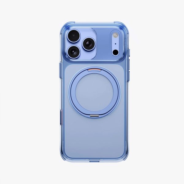 Uniq Swivix 360 Rotating Kickstand Magnetic Drop Protection Case with Camera Control Button for iPhone 18 Pro- Polar Blue